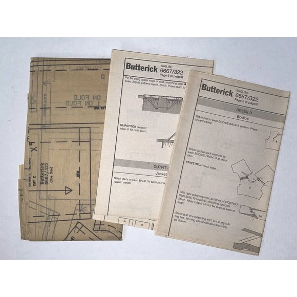 Butterick Two Vintage 18" Doll Sewing Patterns #5110 & Pattern #6667 both Uncut - Picture 11 of 12